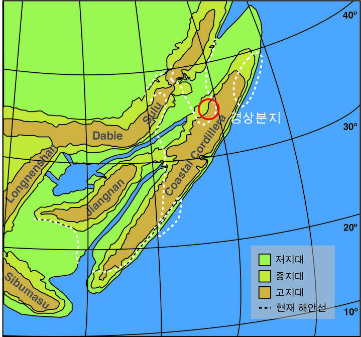 [진주=뉴시스]전기 백악기의 동아시아 지형도 및 경상분지의 위치.(사진=진주교대 제공).2026.04.07.photo@newsis.com *재판매 및 DB 금지