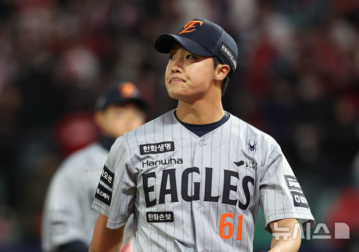 2026년 4월 7일 인천 SSG랜더스필드에서 8회를 무실점으로 막은 한화 이글스 정우주