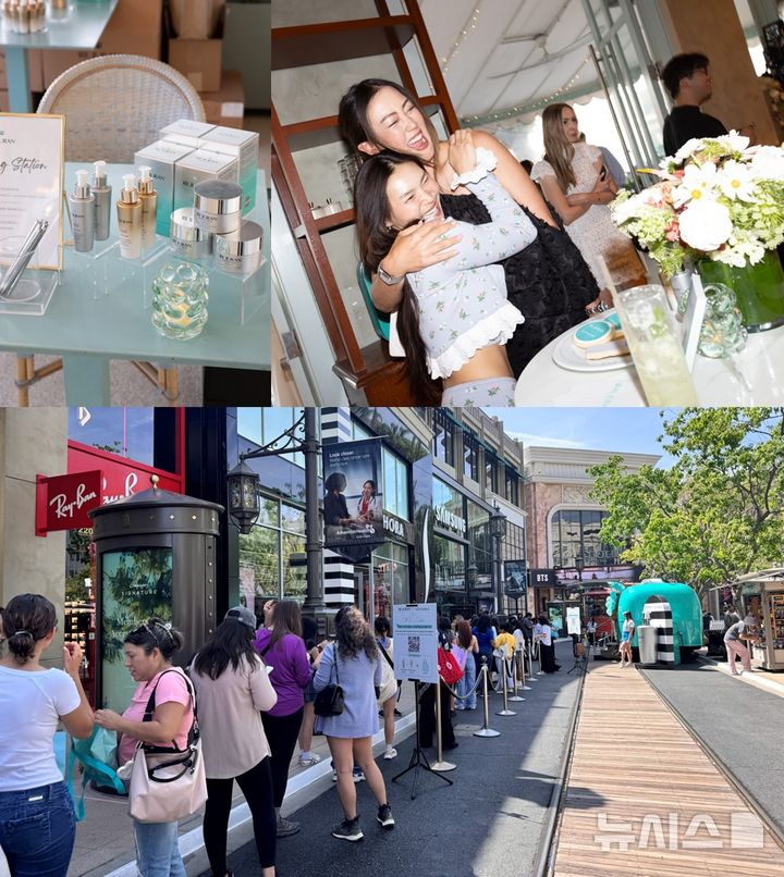 [서울=뉴시스] 파마리서치는 프리미엄 더마 코스메틱 브랜드 '리쥬란코스메틱'의 미국 세포라 입점을 기념해 진행한 로스엔젤레스(LA) 론칭 팝업 스토어를 마쳤다고 8일 밝혔다. (사진=파마리서치 제공) 2026.04.08. photo@newsis.com