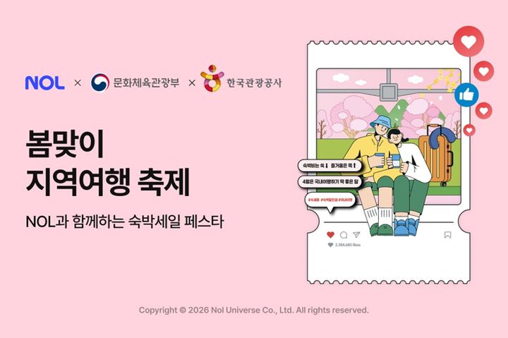 [서울=뉴시스] 놀유니버스가 '대한민국 숙박세일 페스타'에 참여한다고 8일 밝혔다. 2026.04.08. (사진=놀유니버스 제공) *재판매 및 DB 금지