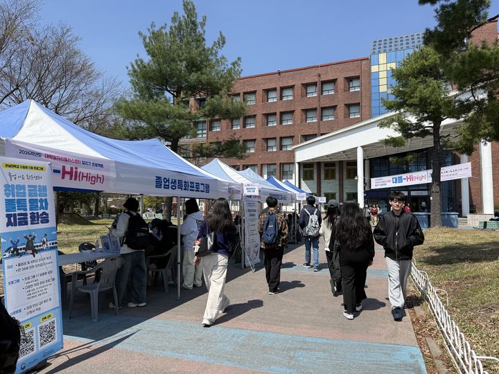 [대전=뉴시스] 한남대 대학일자리플러스센 서비스 확산 '대플-Hi(High)' 행사장 모습. (사진=한남대 제공) 2026.04.08. photo@newsis.com *재판매 및 DB 금지