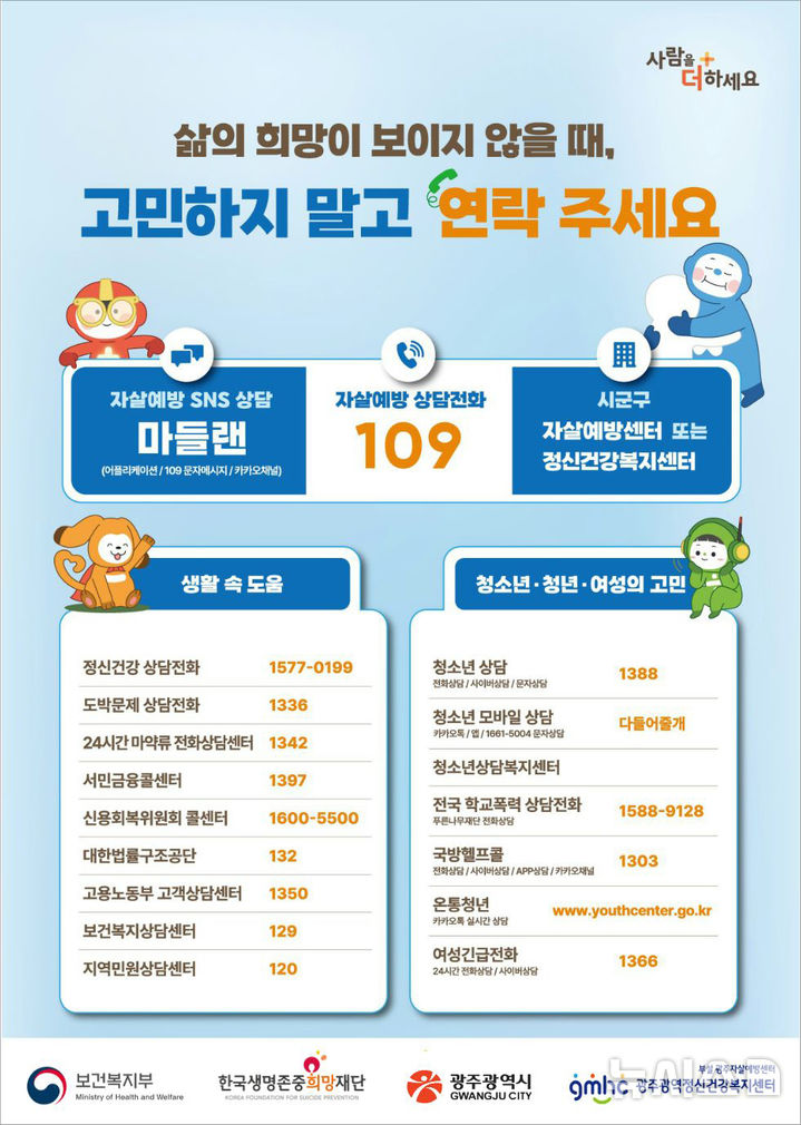 [광주=뉴시스] 광주시 위기 대응 사회서비스. (사진=광주시청 제공). photo@newsis.com *재판매 및 DB 금지