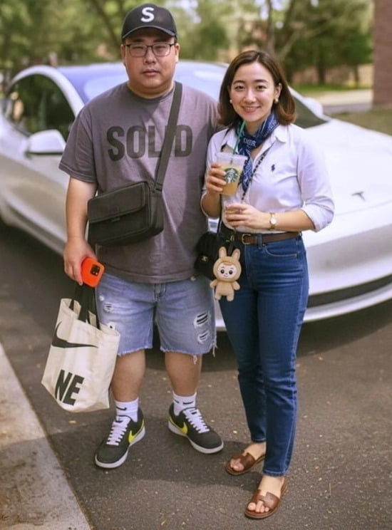 '영포티’ 남녀의 전형을 나타낸 인공지능(AI) 밈 이미지. *재판매 및 DB 금지