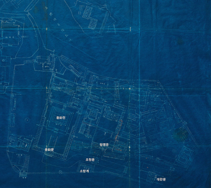 [서울=뉴시스] 경운궁 중건배치도, 1907년~1910년 추정 (사진=국가유산청 제공) 2026.04.09. photo@newsis.com *재판매 및 DB 금지