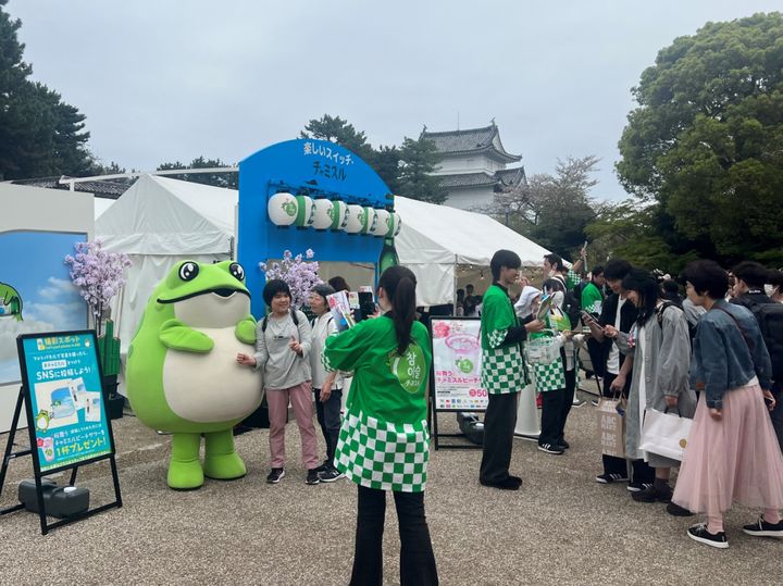 일본 나고야성 봄 축제 참이슬 부스. (사진=하이트진로 제공) *재판매 및 DB 금지