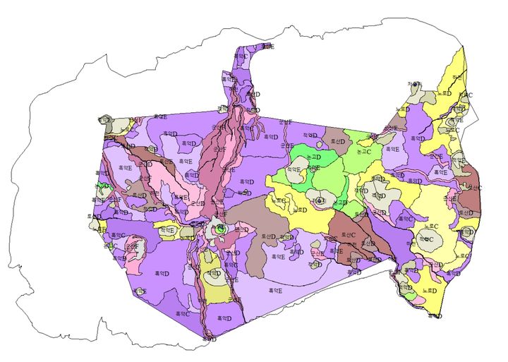 [제주=뉴시스] 한라산천연보호구역 토양도. (사진=제주도 제공) photo@newsis.com *재판매 및 DB 금지