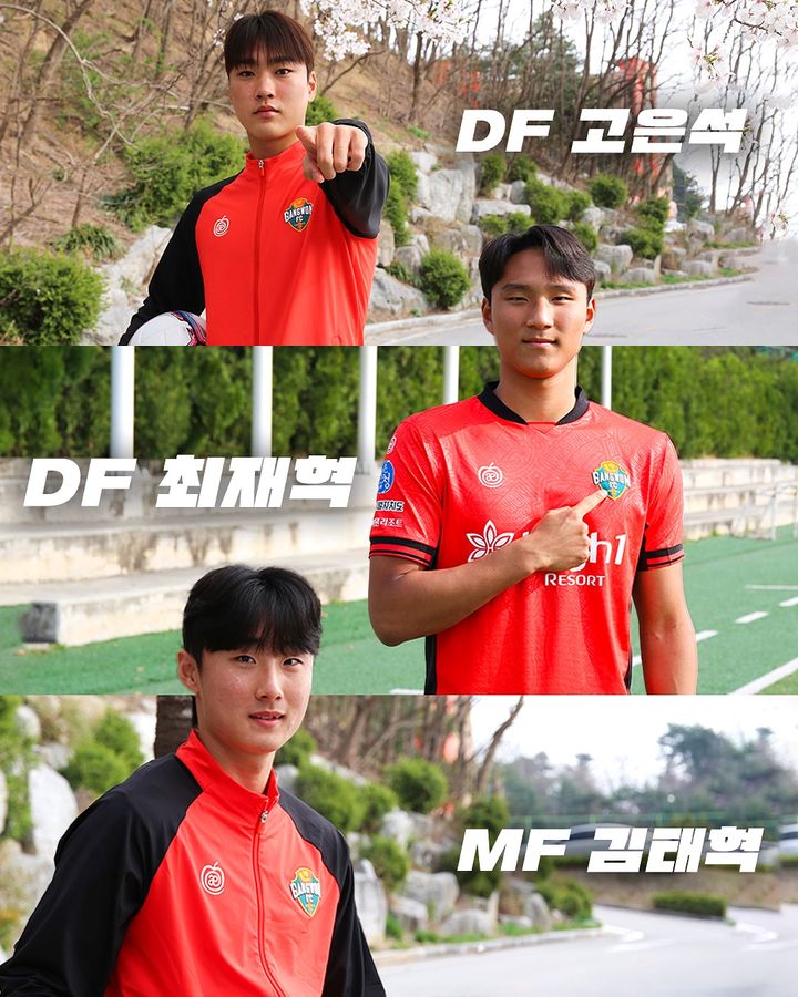 [서울=뉴시스] 프로축구 K리그1 강원FC, 고은석, 최재혁, 김태혁과 계약 체결. (사진=강원FC 제공) *재판매 및 DB 금지