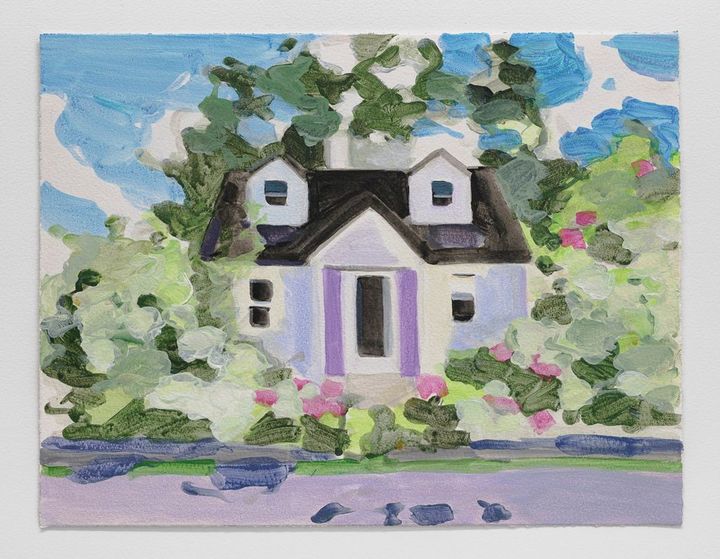 모린 갈라스 〈April〉 2025 Oil on panel 25.4 x 30.5 cm © Maureen Gallace Courtesy of the artist and Gladstone *재판매 및 DB 금지