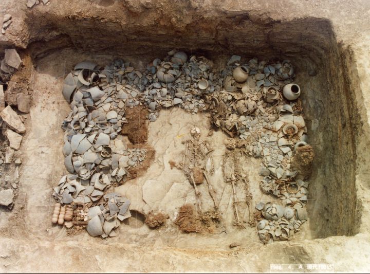 경산시 조영동 고분군에서 출토된 사람 뼈 (사진=경산시 제공) *재판매 및 DB 금지