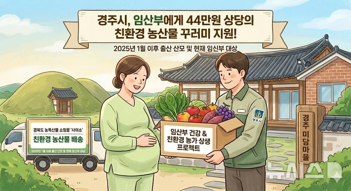경주시, 임산부 친환경 농산물 지원 사업 홍보물 