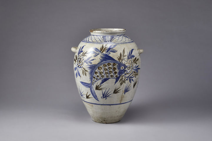 [서울=뉴시스] 물고기 문양이 그려진 해주항아리 (사진=국립민속박물관 제공) 2026.04.10. photo@newsis.com *재판매 및 DB 금지