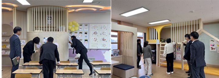  [세종=뉴시스] 세종시교육청 관계자들이 2025년 세종꿈마루 추진 학교인 (왼쪽)새뜸초, 연동초등학교를 방문, 조성 공간을 둘러보고 있다.(사진=세종시교육청). 2026.40.10. photo@newsis.com. *재판매 및 DB 금지