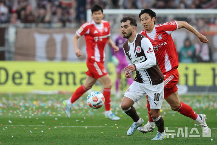 [함부르크=AP/뉴시스] 독일 프로축구 분데스리가 바이에른 뮌헨의 김민재. 2026.04.11.