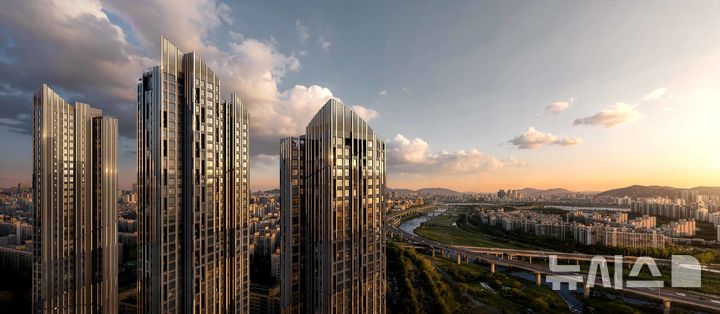 [서울=뉴시스] 삼성물산 래미안 르네아르 대치의 부분 조감도. photo@newsis.com