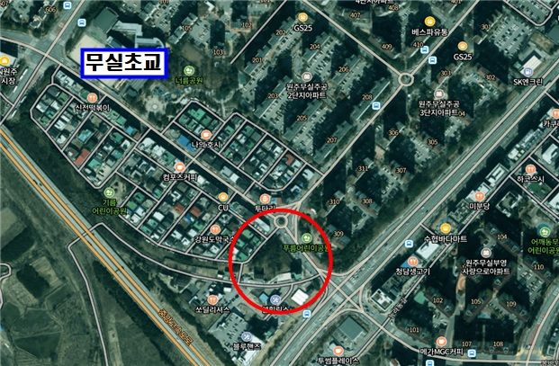 [원주=뉴시스] 무실1지구 공영주차장 위치도. (사진=원주시 제공) 2026.04.13. photo@newsis.com *재판매 및 DB 금지