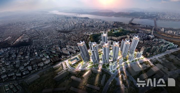 [서울=뉴시스] 나우동인에서 목동2단지에 제안한 설계안 '2 THE SKY' 조감도. (사진=나우동인건축사사무소 제공)