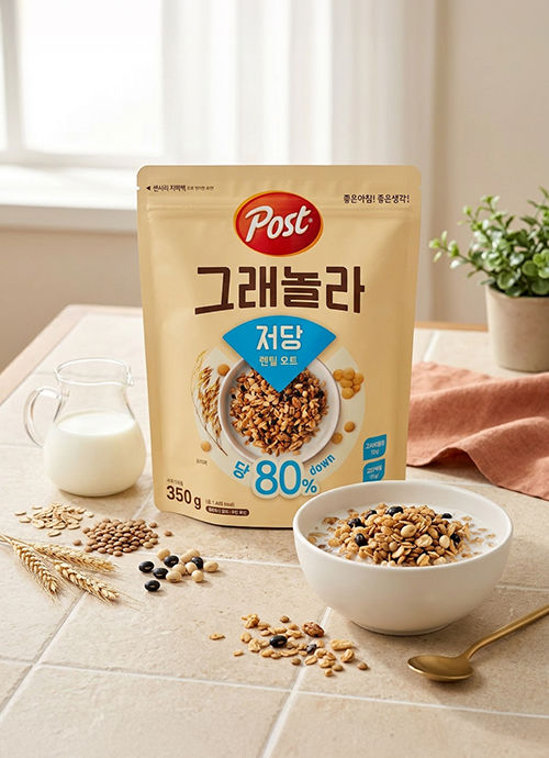 [서울=뉴시스] 동서식품이 당을 줄여 더욱 건강하게 즐기는 신제품 '포스트 그래놀라 저당 렌틸 오트'를 출시했다.(사진=동서식품) *재판매 및 DB 금지