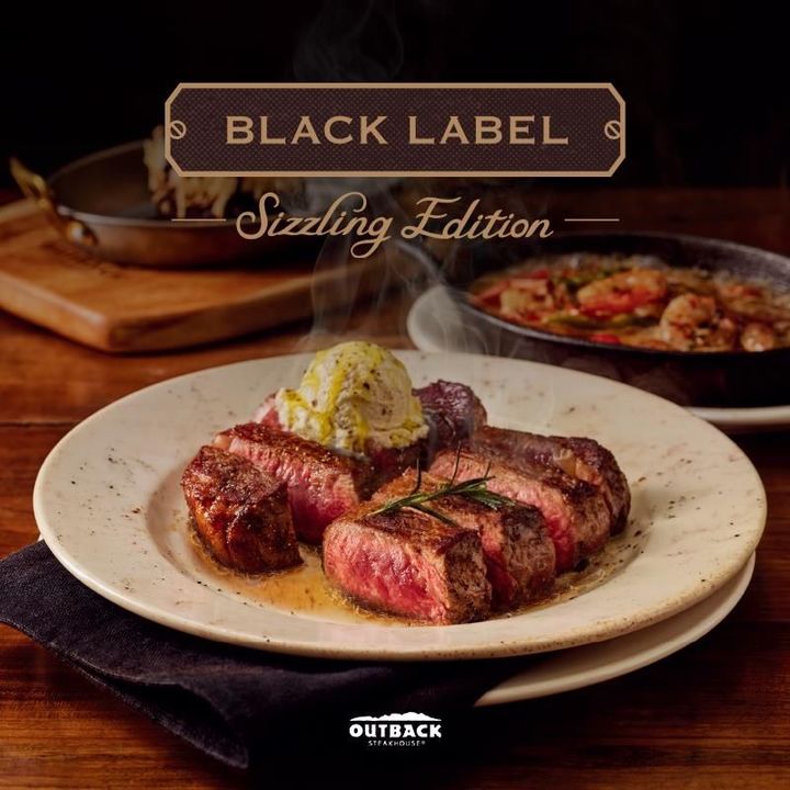 아웃백, '블랙라벨 씨즐링 에디션'. (사진=다이닝브랜즈그룹 제공) *재판매 및 DB 금지