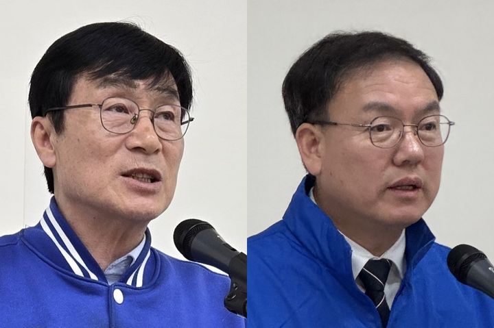 [청주=뉴시스] 더불어민주당 이장섭 청주시장 예비후보(왼쪽), 박완희 예비후보. photo@newsis.com *재판매 및 DB 금지