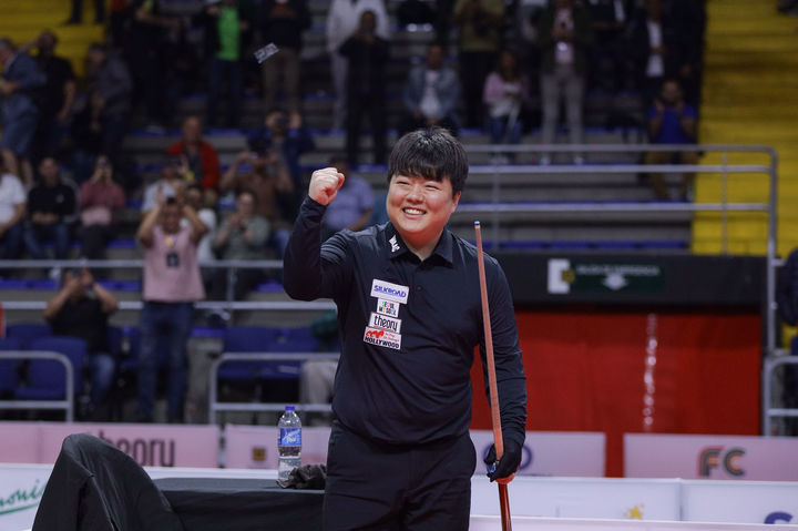 [서울=뉴시스] 조명우, 2026 세계캐롬연맹(UMB) 보고타 3쿠션 월드컵 우승. (사진=대한당구연맹 제공) *재판매 및 DB 금지