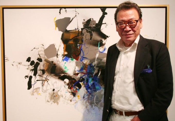 2012년 5월 인사동 선화랑에서 70회 개인전을 개최한 故 이두식 화백. 사진=선화랑 제공. *재판매 및 DB 금지