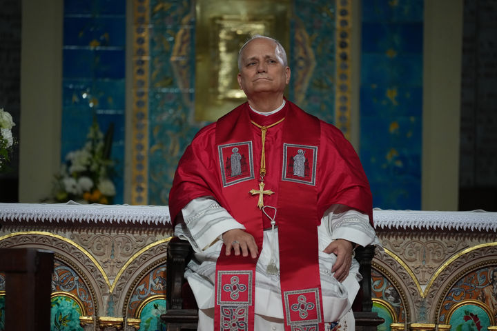 [알제=AP/뉴시스] 레오 14세 교황. 2026.04.14.