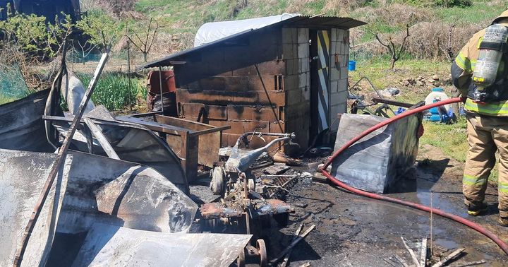 경산시 와촌면 농기계 화재 (사진=경북소방본부 제공) *재판매 및 DB 금지