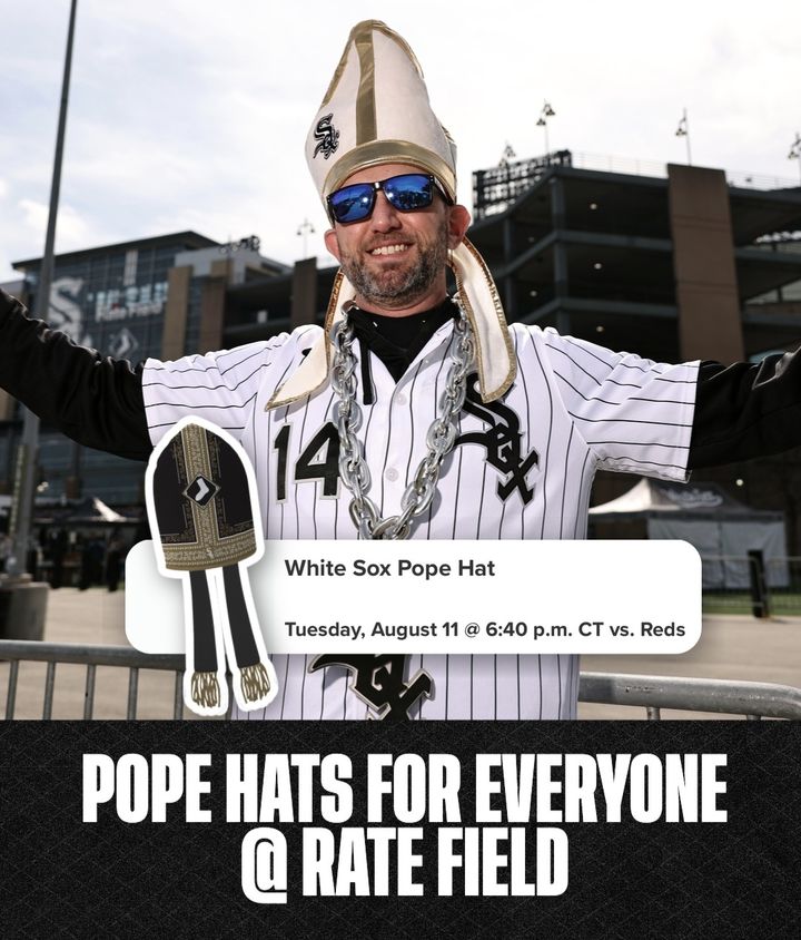 [서울=뉴시스] 미국 메이저리그(MLB) 시카고 화이트삭스가 교황을 모티브로 한 기념품을 관중 전원에게 제공한다. 사진 인스타그램 캡처