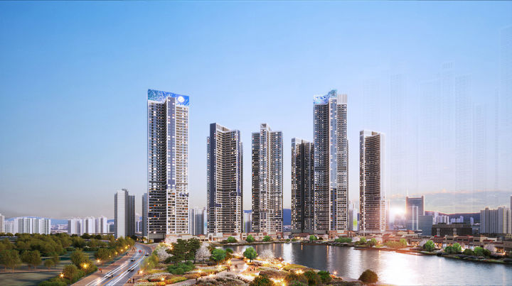 아이에스동서, 경산시 중산지구 ‘펜타힐즈W’ 투시도 (사진=아이에스동서 제공) *재판매 및 DB 금지