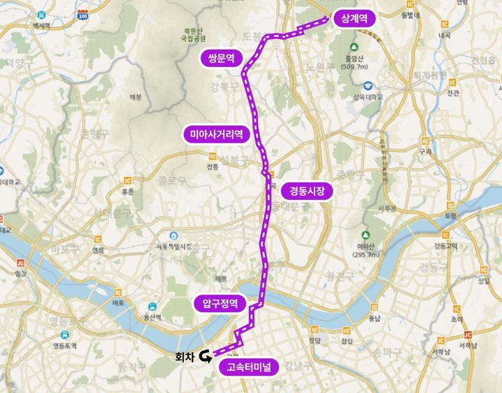 [서울=뉴시스] 새벽A148 노선도. (자료=서울시 제공) 2026.04.15. *재판매 및 DB 금지