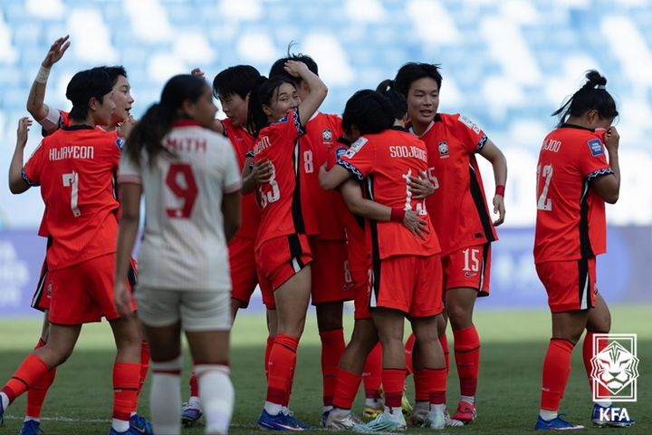 [서울=뉴시스]신상우호 여자축구, FIFA 시리즈 2차전서 캐나다에 1-3 완패. (사진=대한축구협회 제공)