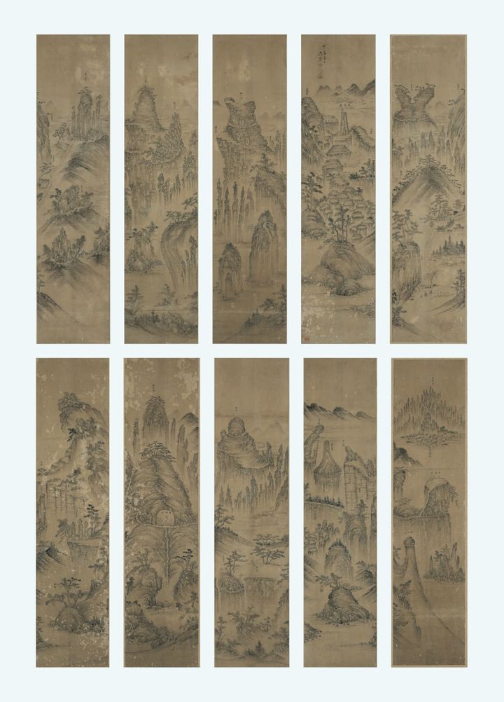 [서울=뉴시스] 조선 산수화 '칠보산도' (사진=미국 메트로폴리탄미술관 제공) 2026.04.15. photo@newsis.com *재판매 및 DB 금지