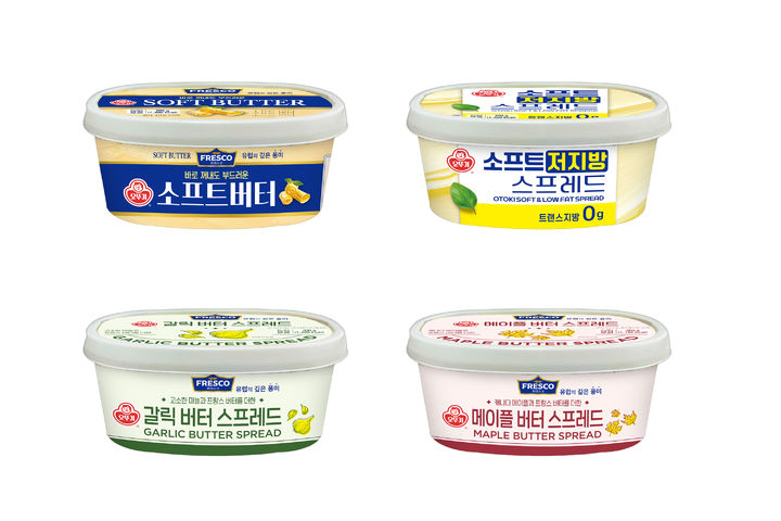 [서울=뉴시스] 오뚜기가 버터·스프레드류 카테고리에서 신제품 4종을 출시했다.(사진=오뚜기) *재판매 및 DB 금지