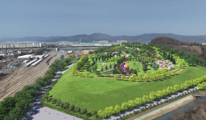 [울산=뉴시스] 울산시가 2028울산국제정원박람회를 앞두고 여천매립장을 활용한 파크골프장 조성에 본격 나선다고 15일 밝혔다. 사진은 조감도. (사진= 울산시 제공) 2026.04.15.photo@newsis.com *재판매 및 DB 금지