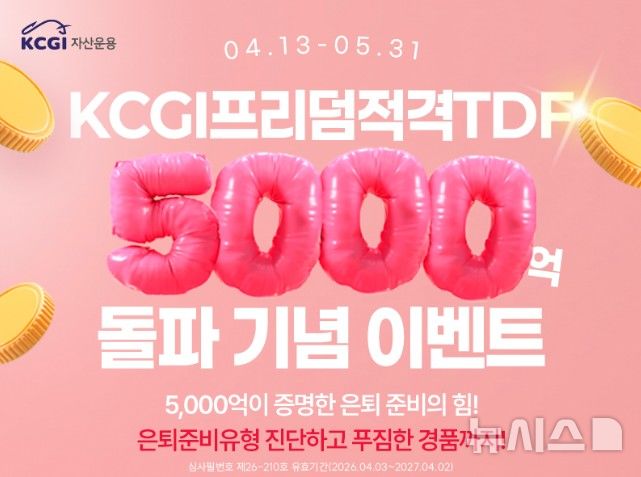 KCGI프리덤TDF, 5000억 돌파 기념 '은퇴유형 테스트' 이벤트