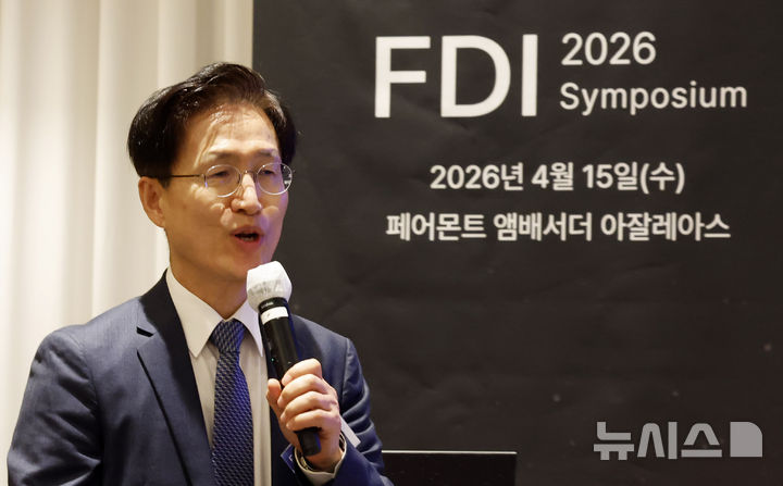 [서울=뉴시스] 김혜진 기자 = 조규곤 파수AI 대표가 15일 서울 영등포구 페어몬트 앰배서더 서울 호텔에서 열린 기자간담회에서 인사말을 하고 있다. 2026.04.15. jini@newsis.com