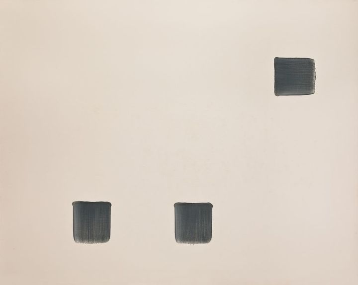 이우환,<Correspondance>, 1996. Oil and mineral pigment on canvas, 181.8 x 226.8 cm. 추정가 5억 2000만 원~10억 원. *재판매 및 DB 금지