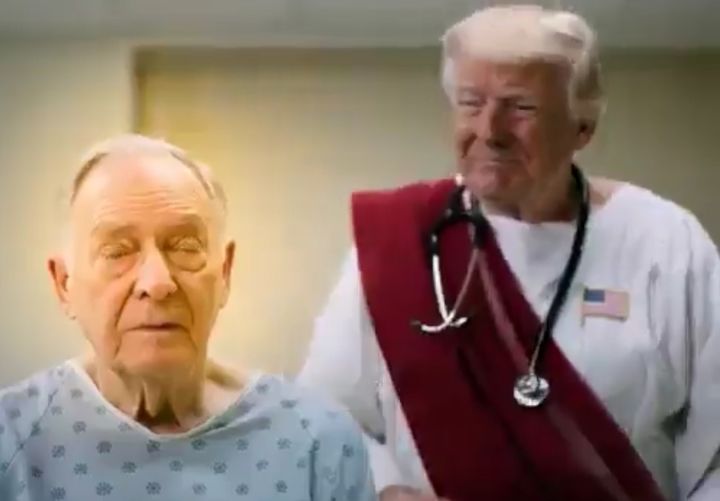 [서울=뉴시스] 도널드 트럼프 미국 대통령이 자신을 예수에 빗댄 인공지능(AI) 합성 사진을 트루스소셜에 업로드했다가 삭제한 가운데, SNS에서는 관련 밈(meme)이 확산하고 있다. (사진=X 캡처) *재판매 및 DB 금지