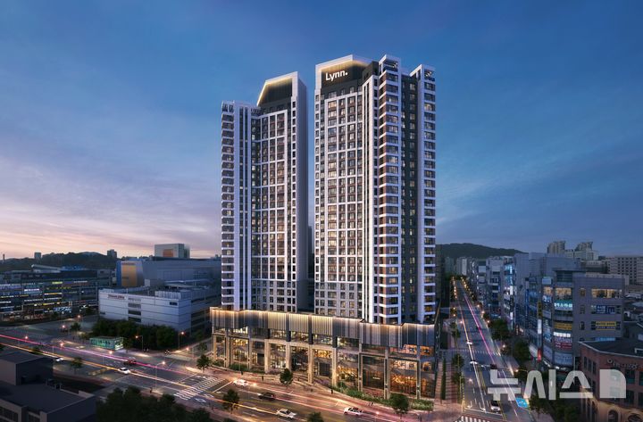 [서울=뉴시스] 영통역 우미 린 야경 투시도. (사진= KT에스테이트 제공) photo@newsis.com 