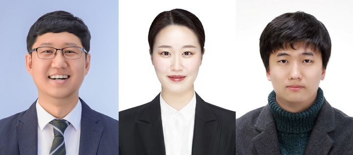 [울산=뉴시스] 사진 왼쪽부터 이상준 교수, 오수현 연구원, 유경주 연구원 (사진=UNIST 제공) photo@newsis.com *재판매 및 DB 금지