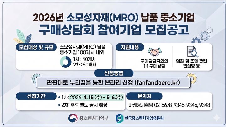 [서울=뉴시스]한국중소벤처기업유통원, 소모성자재 납품 구매상담회 개최.(사진=한국중소벤처기업유통원 제공) 2026.04.16. photo@newsis.com *재판매 및 DB 금지