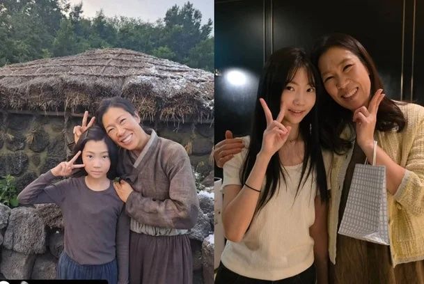 [서울=뉴시스]'폭싹 속았수다'에서 아이유의 아역으로 활약한 배우 김태연과 염혜란(사진=SNS 캡처) 2026.04.16. photo@newsis.com *재판매 및 DB 금지