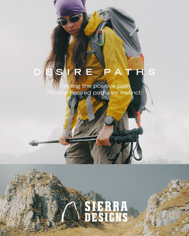 하이라이트브랜즈가 전개하는 미국 마운틴 아웃도어 브랜드 시에라디자인(SIERRA DESIGNS)이 2026 SS 시즌 캠페인 '디자이어 패스(DESIRE PATHS)'를 공개하고, 신제품 '그랜드마더십 경량 윈드쉘 자켓'을 함께 선보인다고 16일 밝혔다. *재판매 및 DB 금지