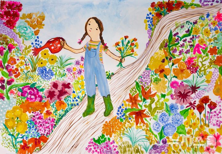 [세종=뉴시스]한국전력은 스페인의 세계적인 아티스트 에바 알머슨(Eva Armisén)과 함께 일상의 행복과 환경의 공존을 주제로 체험형 전시 '리나, 슈퍼히어로'를 오는 5월1일부터 8월23일까지 서초동 한전갤러리에서 선보인다.(사진=한전 제공)