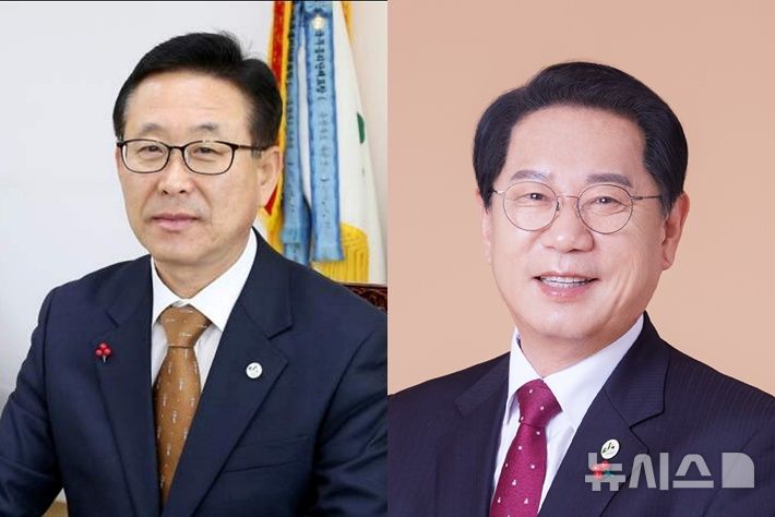 [괴산=뉴시스] 더불어민주당 이차영(왼쪽) 전 괴산군수, 국민의힘 송인헌 현 군수 (사진=뉴시스 DB) photo@newsis.com *재판매 및 DB 금지