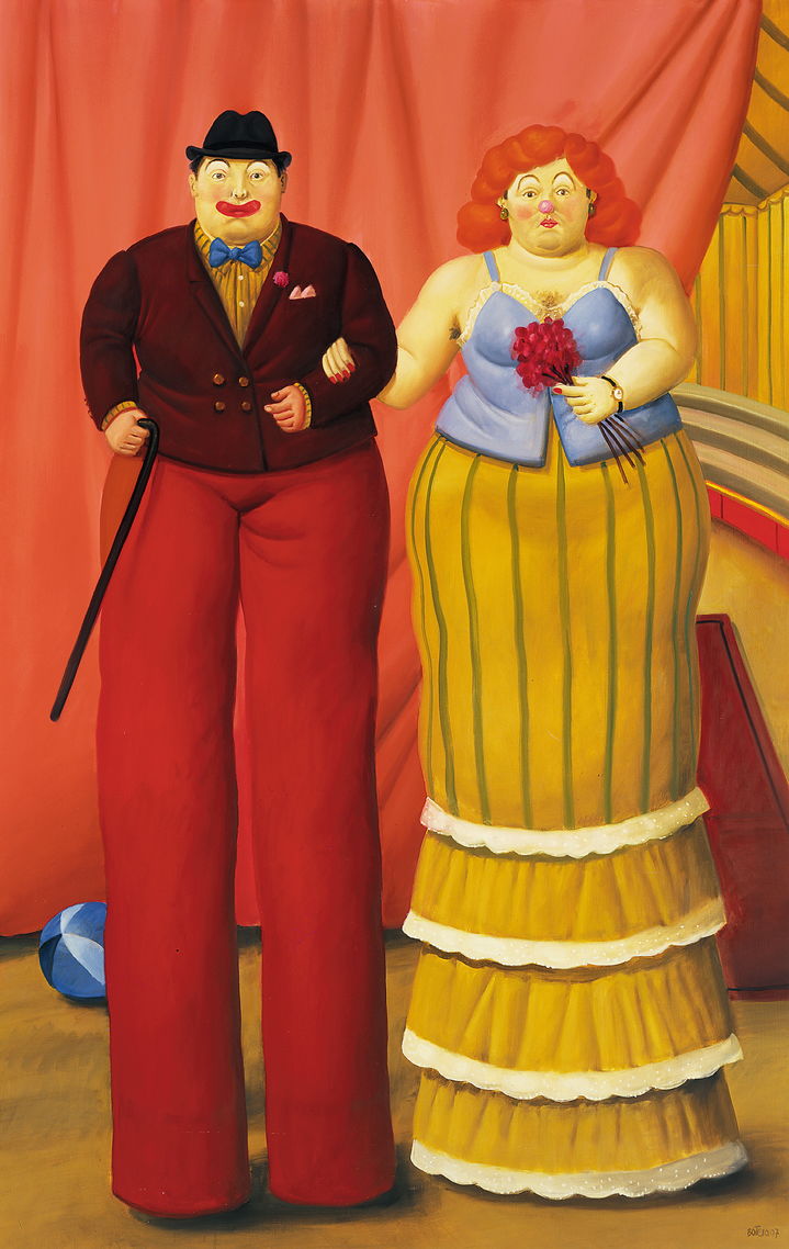 죽마를 탄 광대들 Fernando Botero, Clowns on Stilts, 2007 Oil on canvas, 186 x 119cm © Fernando Botero Foundation *재판매 및 DB 금지