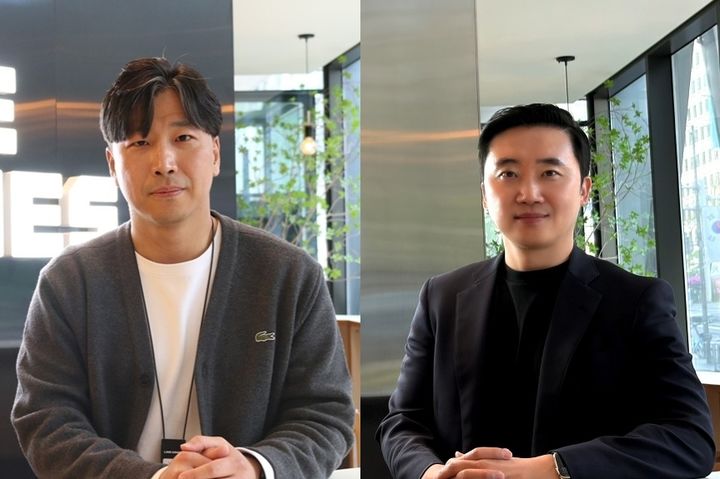 [서울=뉴시스] 라인게임즈가 신임 공동대표이사(CEO)에 조동현 현 대표(왼쪽)와 배영진 전 최고전략책임자(CSO)를 선임했다. (사진=라인게임즈 제공) *재판매 및 DB 금지