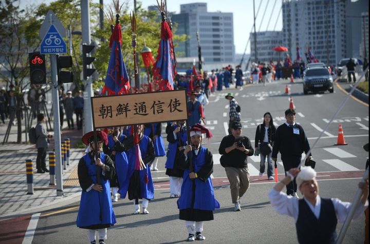 [부산=뉴시스] 2025 조선통신사 축제 개최 사진. (사진=부산문화재단 제공) 2026.04.17. photo@newsis.com *재판매 및 DB 금지