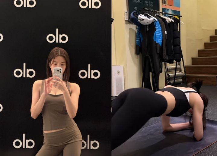 [서울=뉴시스] 가수 권은비(30)가 필라테스를 하는 모습을 공개했다. (사진=권은비 인스타그램 갈무리) *재판매 및 DB 금지