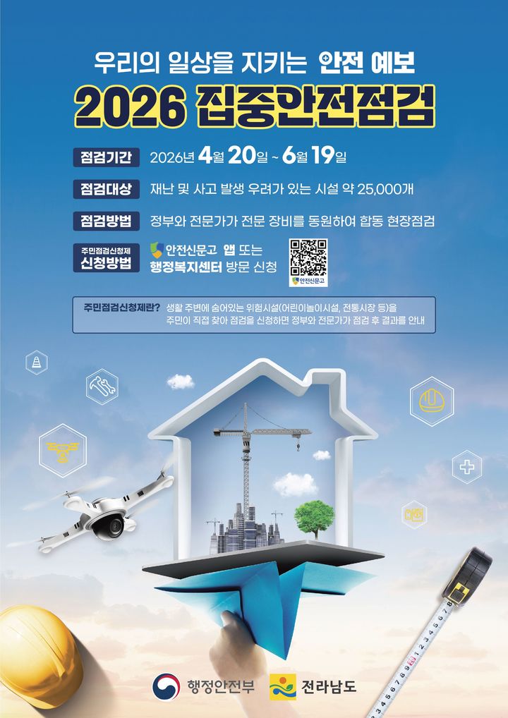 [무안=뉴시스] 전남도 집중안전점검 홍보물. (사진=전남도 제공) 2026.04.18. photo@newsis.com *재판매 및 DB 금지